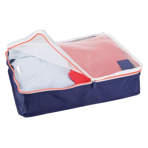 Navy & Orange Packing Cubes Set of 3