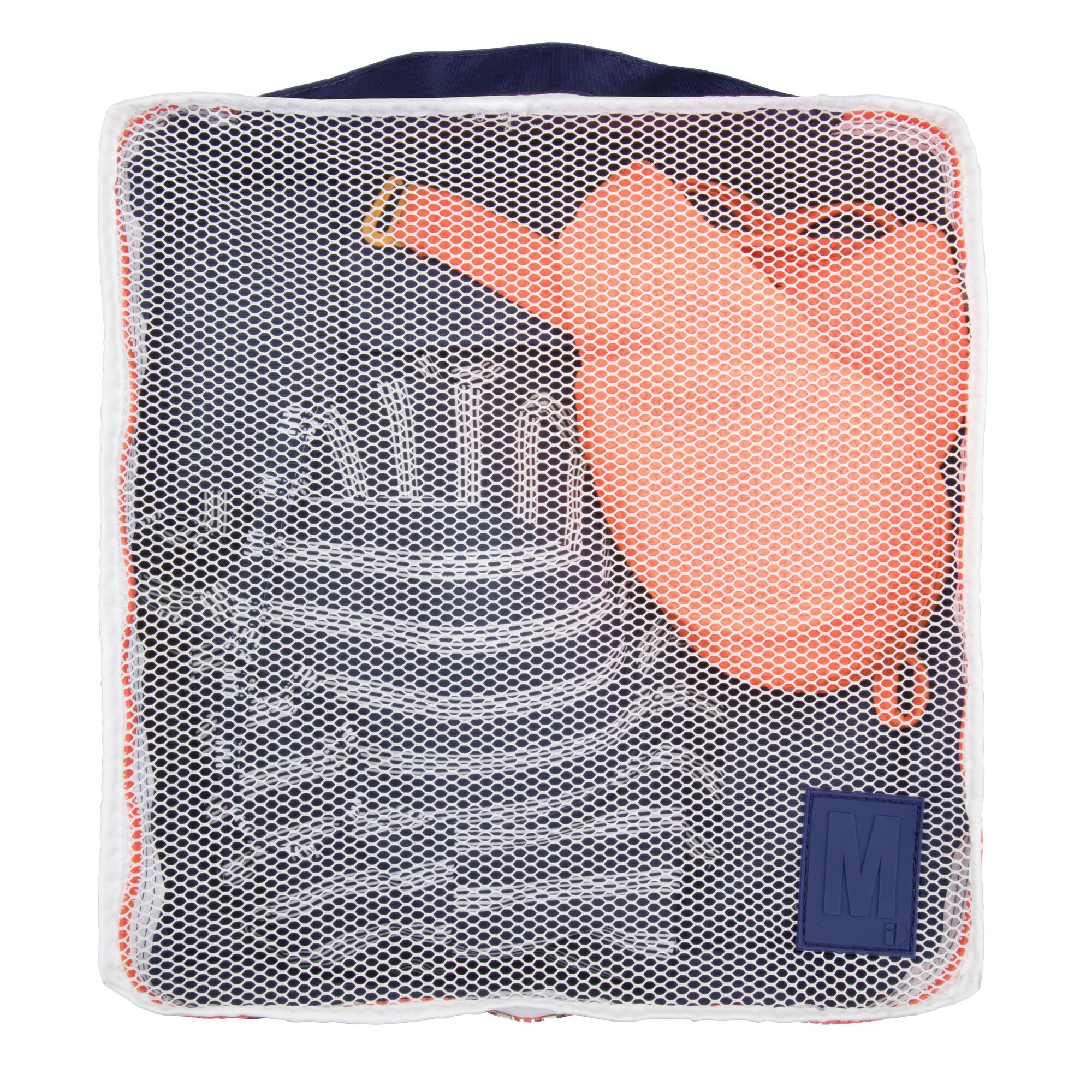 Navy & Orange Packing Cubes Set of 3