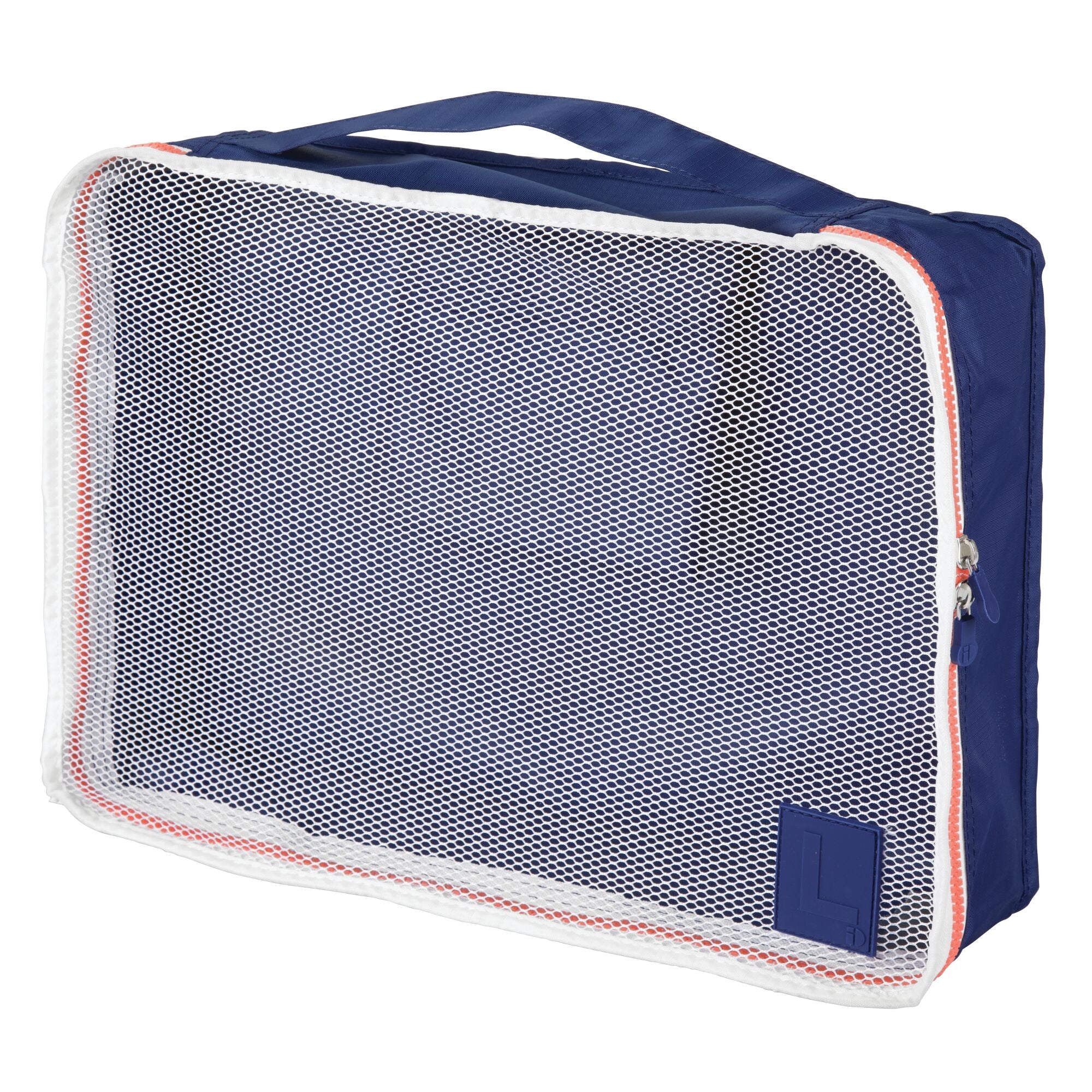 Navy & Orange Packing Cubes Set of 3