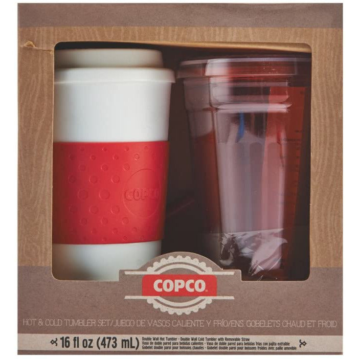 Hot-and-Cold Double Wall Insulated Tumbler Red 16 oz