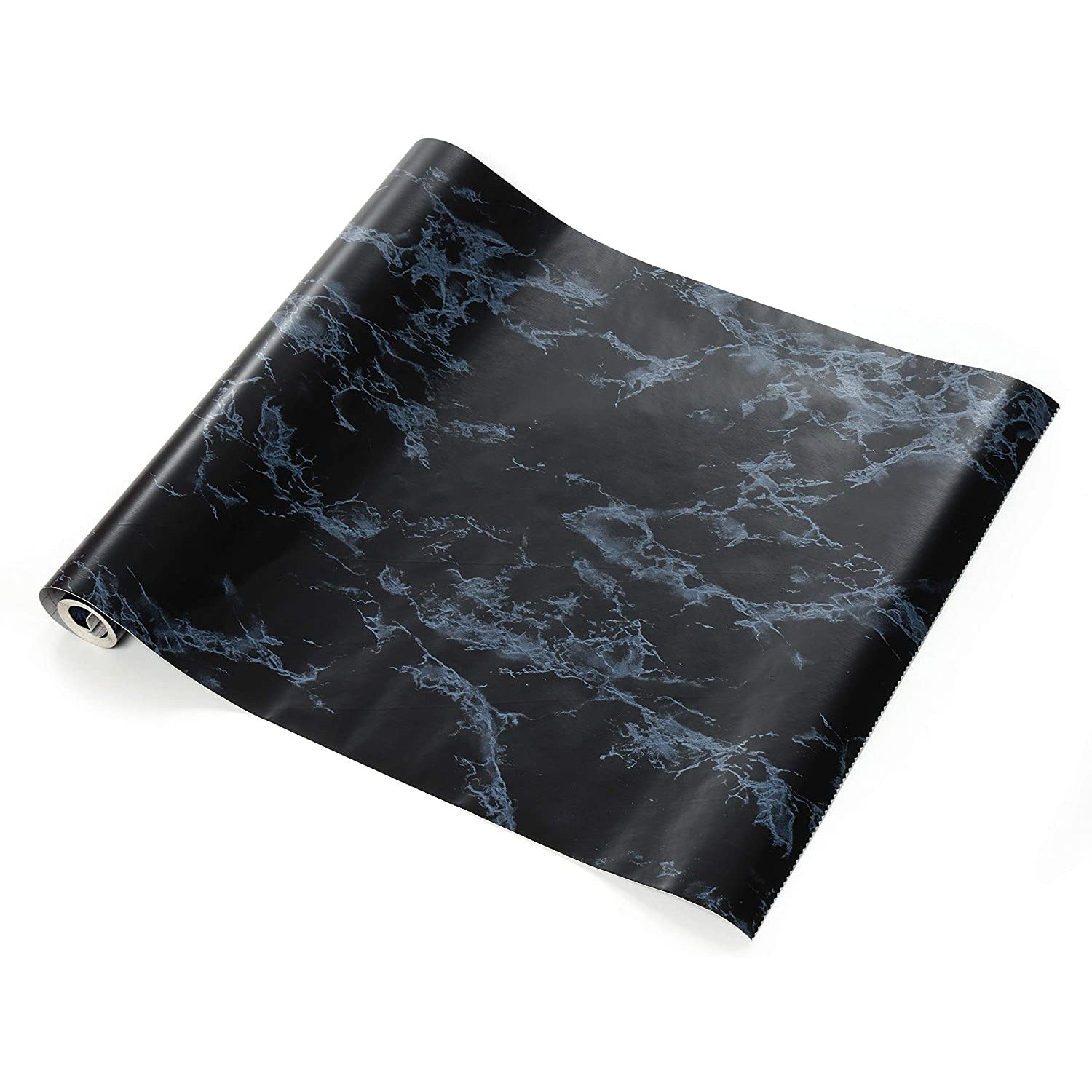 Self-Adhesive Vinyl Drawer and Shelf Liner 18" x 9' Marble Black