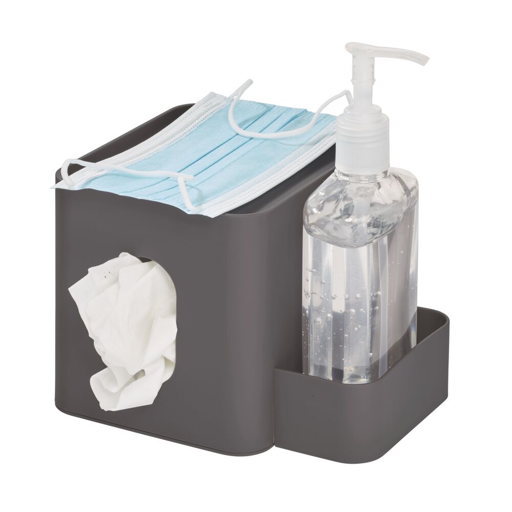 Tissue Holder with Storage Caddy Charcoal