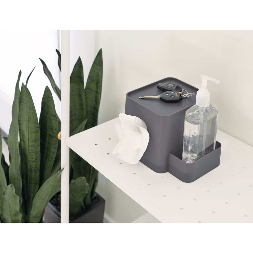 Tissue Holder with Storage Caddy Charcoal