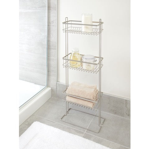 RUST FREE 3-TIER SHOWER SHELF SATIN
