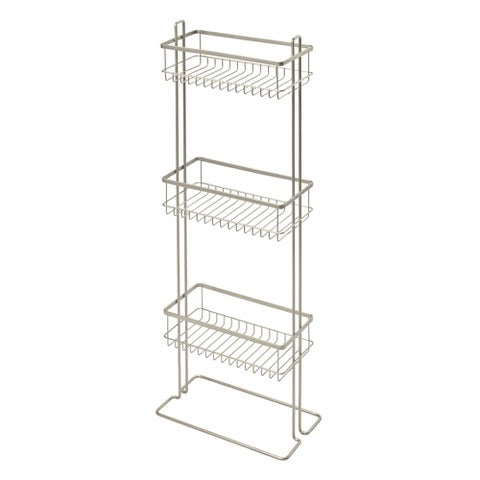 RUST FREE 3-TIER SHOWER SHELF SATIN