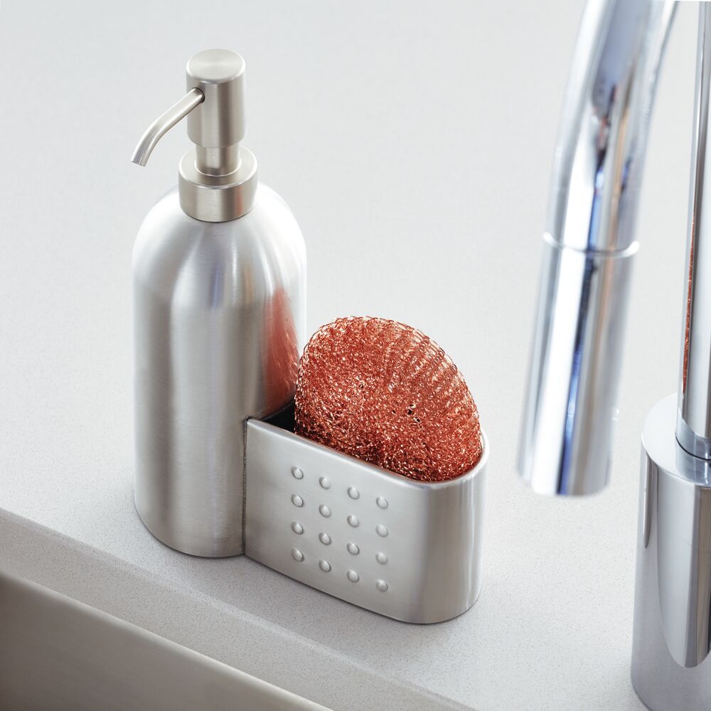 BRUSHED SS FORMA SOAP & SCRUBBY CADDY