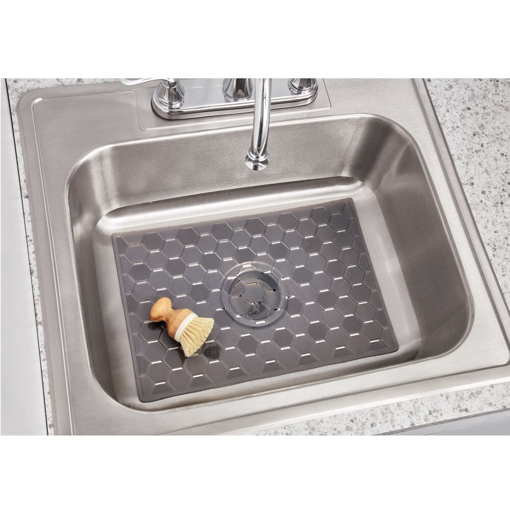 Graphite Hex Sink Mat Large