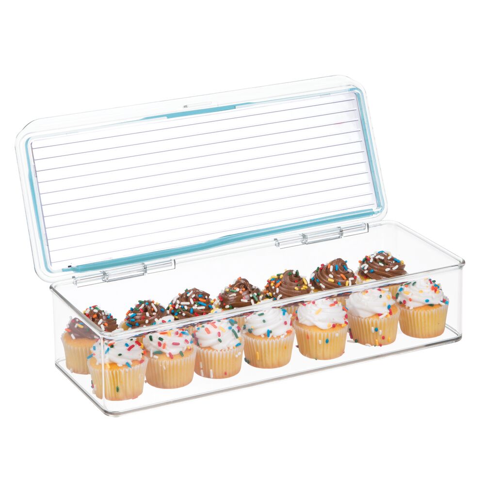 Clear/Blue Kitchen Binz Box with Sealed Lid - 2.5 quart