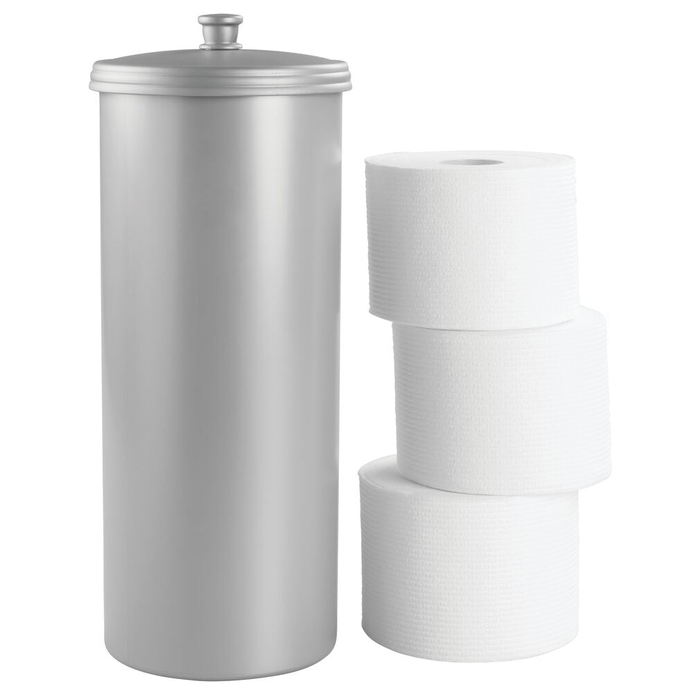 Silver Kent Toilet Tissue Reserve Canister
