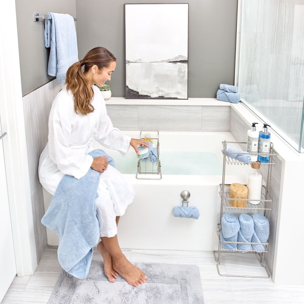 RUST FREE 3-TIER SHOWER SHELF SATIN
