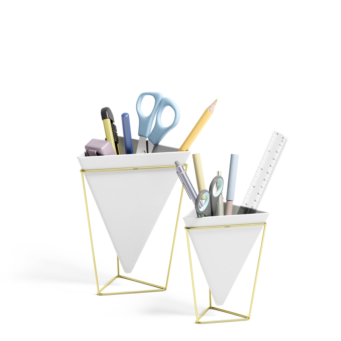 Trigg Tabletop White / Brass