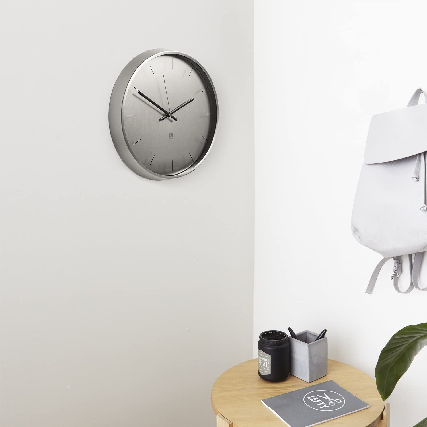 Metal Wall Clock Nickel