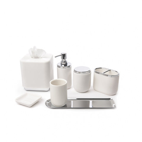 JUNIP SOAP PUMP CHROME/WHITE
