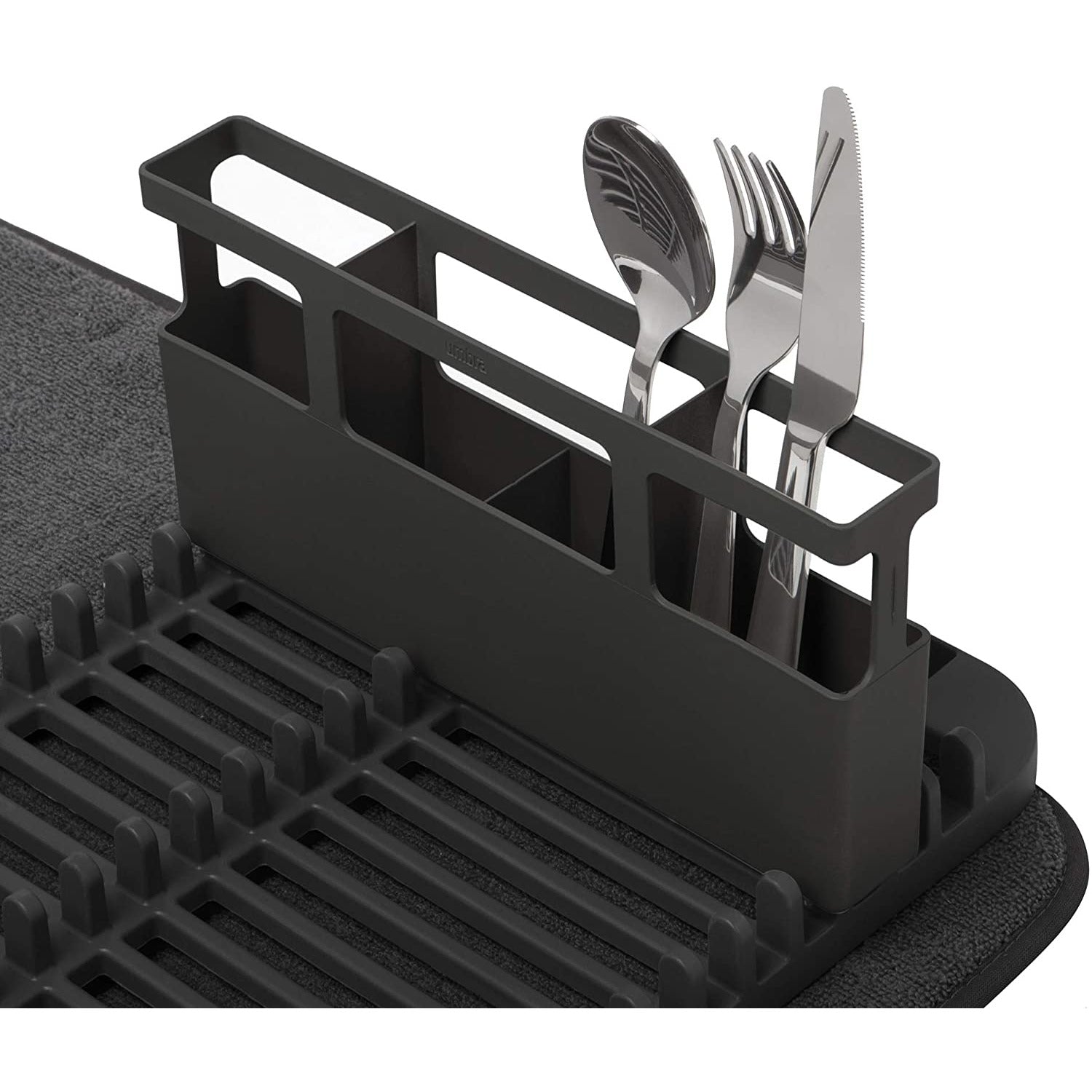 UDRY DISH DRYING RACK WITH STEMWARE HOLDER BLACK