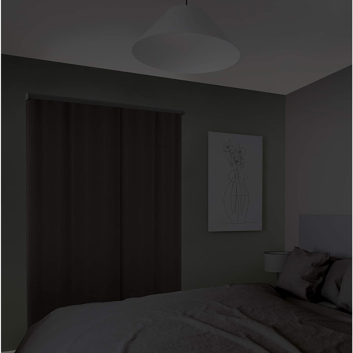 Charcoal Blackout Valance