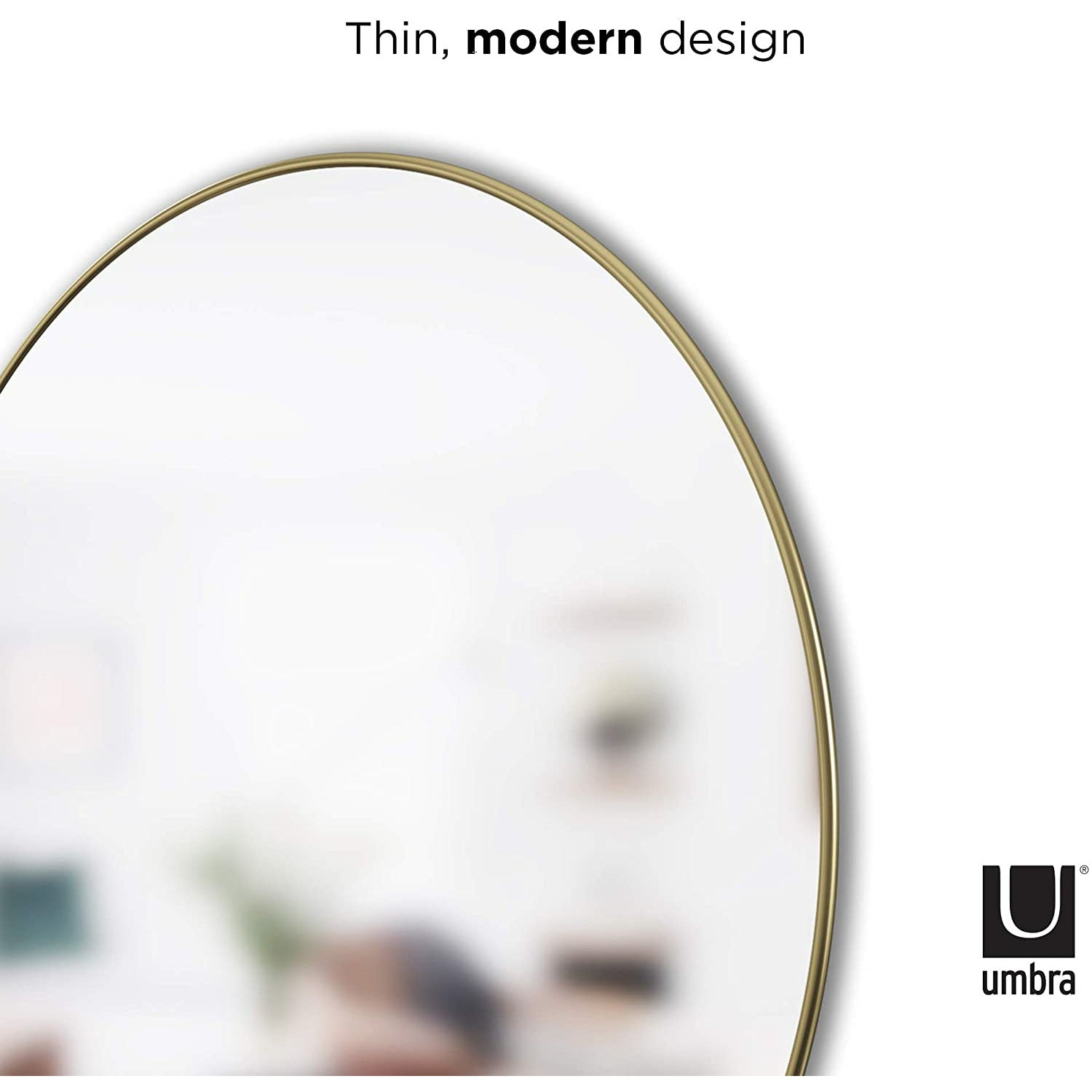 HUB WALL METAL MIRROR 37" BRASS