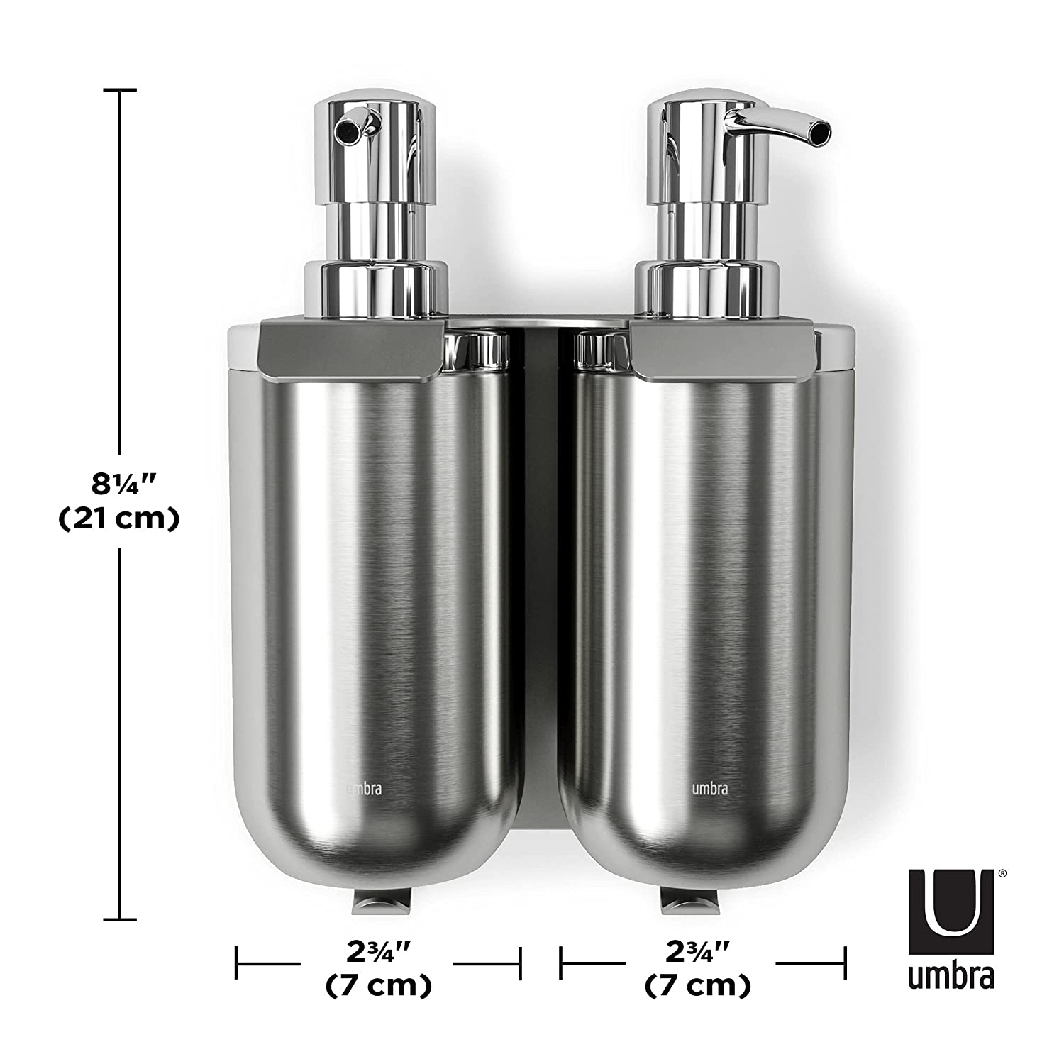 JUNIP METAL WALL MOUNT 2 PK STAINLESS STEEL