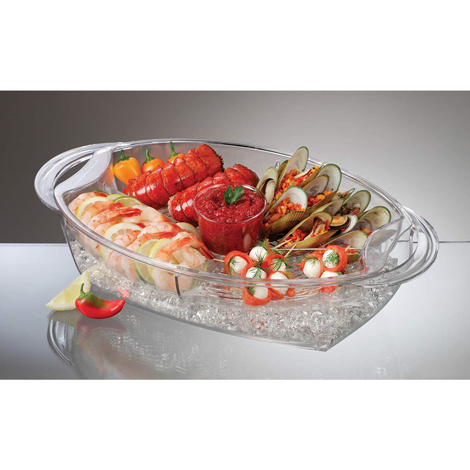 Buffet on ice 19.75" x 11.75" Clear