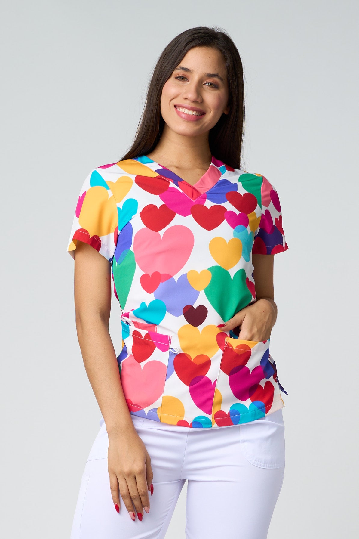COLORFULL HEARTS PRINTED SHIRTS