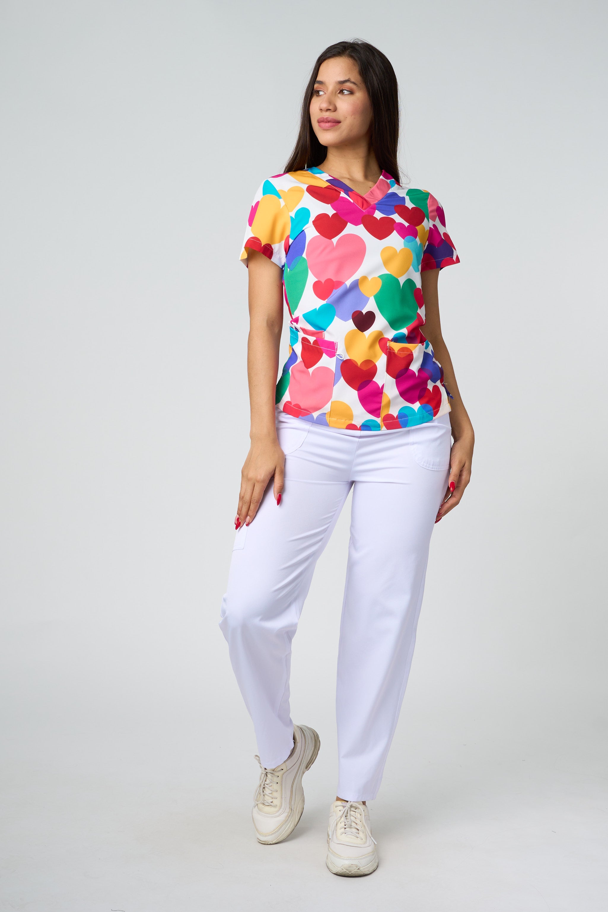 COLORFULL HEARTS PRINTED SHIRTS