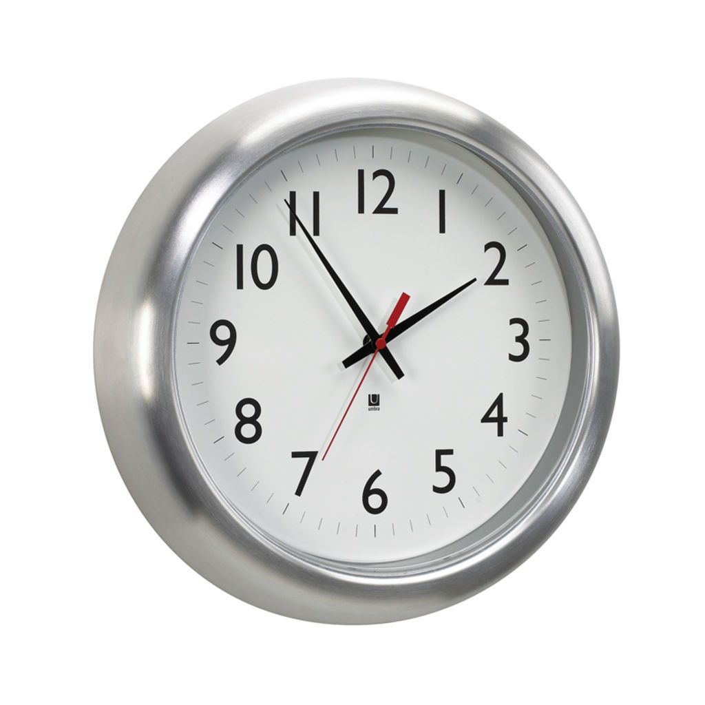 Station Wall Clock 14" Aluminum