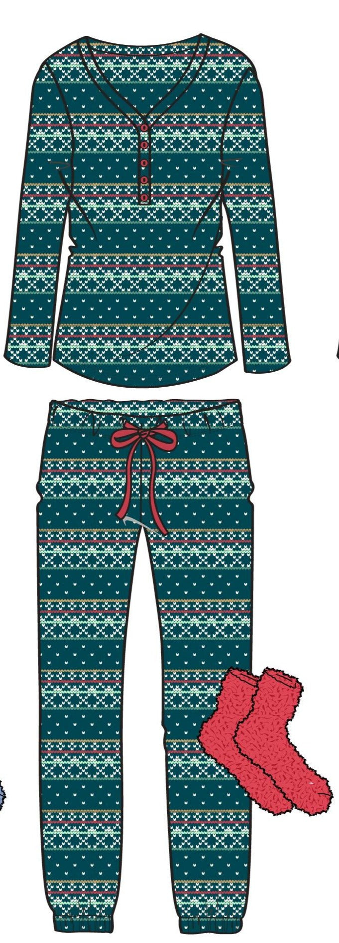 Hensley Jogger set Winter green