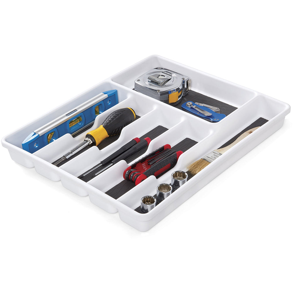 6 COMPARTMENT DRAWER ORG WHITE