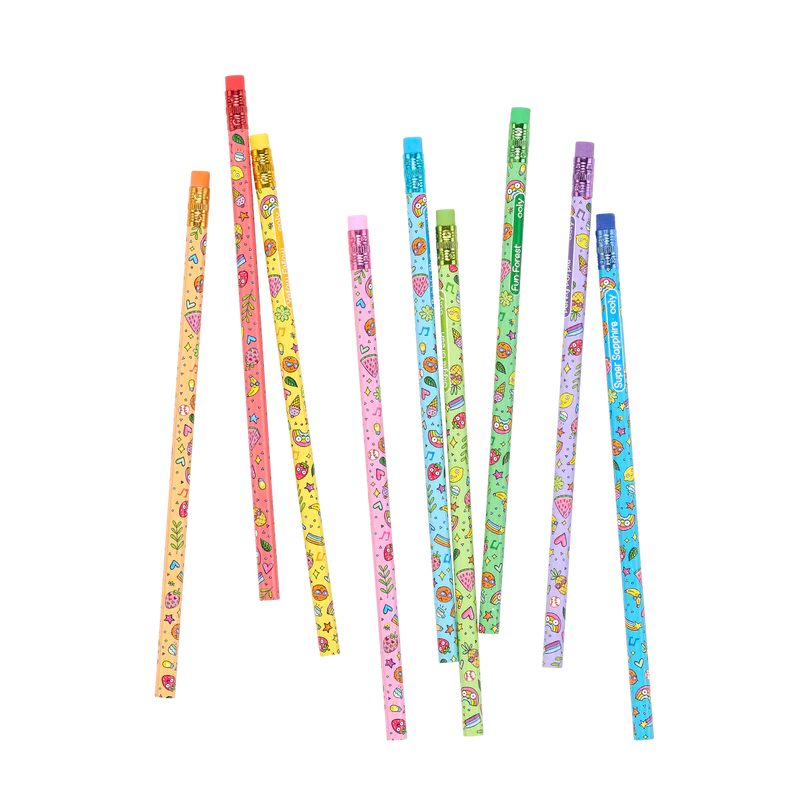 Color doodlers fruity scented erasable color pencils - set of 12
