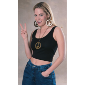 Peace pendant earring set