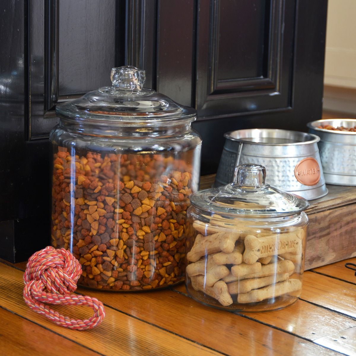 6 PIECE SET 16 OZ HERITAGE HILL APOTHECARY JAR COVER