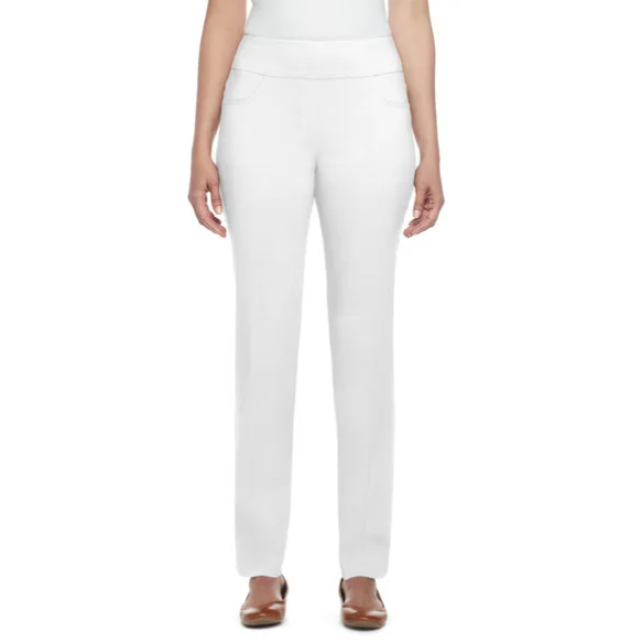 Plus Pull On Proportioned Medium Millennium Pant White Ruby Rd X