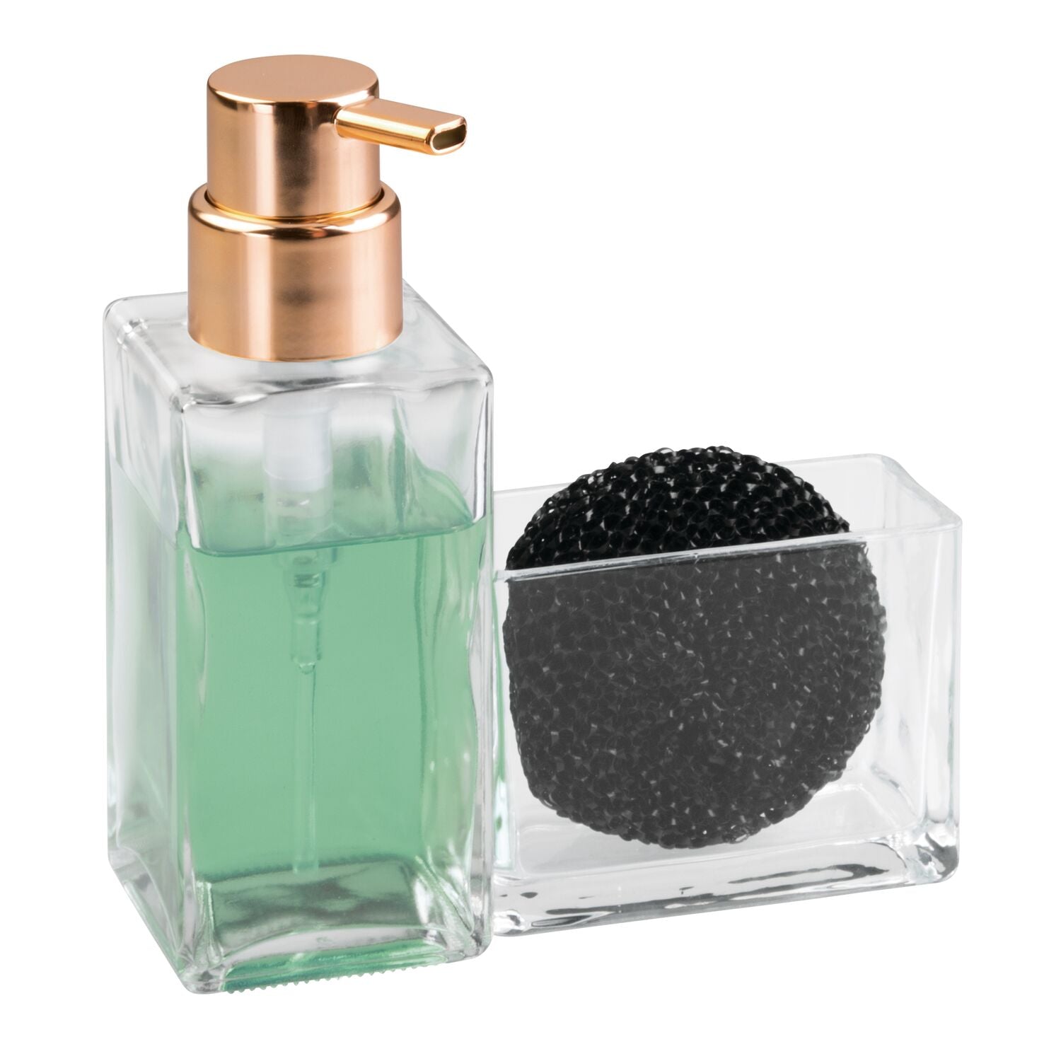 Soap pump caddy copper