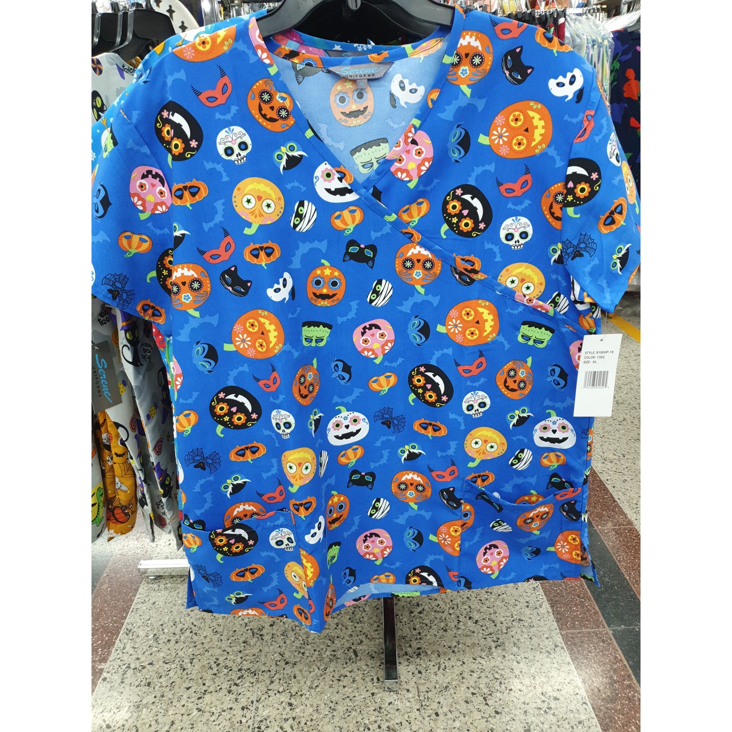 UNIFORME DE HALOWEEN AZUL ELECTRICO