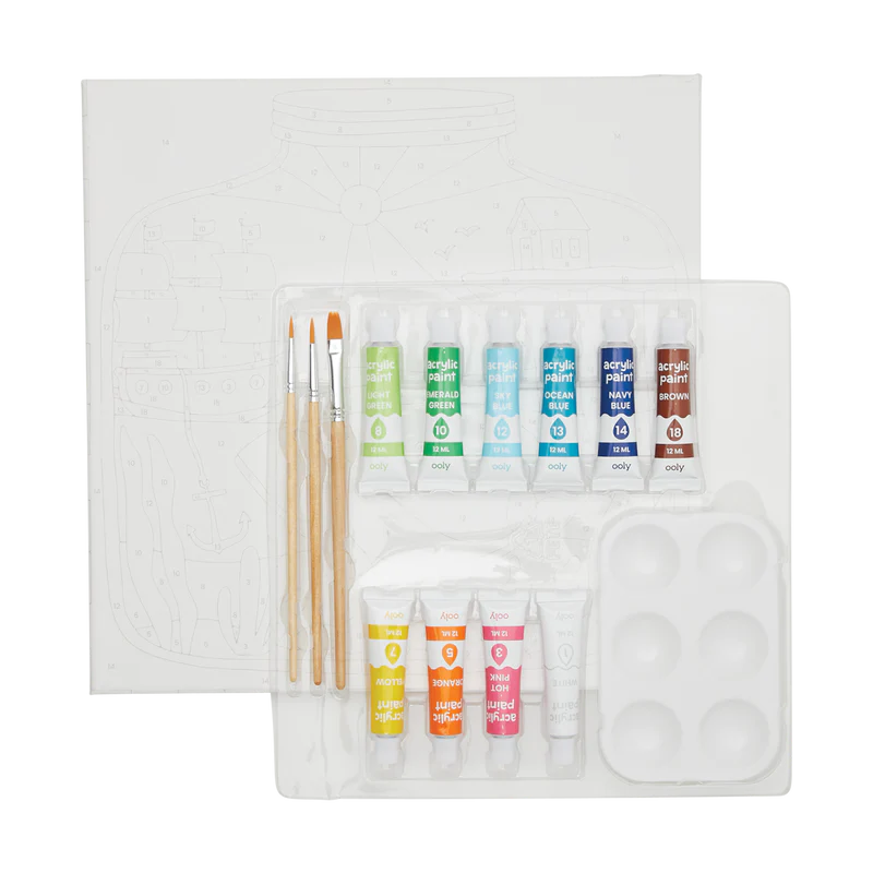 Colorific Canvas Paint by Number kit - Tiny Treasures