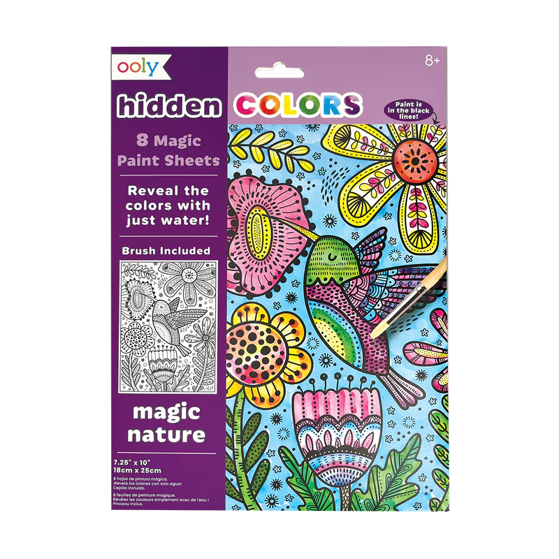 Hidden colors magic paint sheets - magic nature