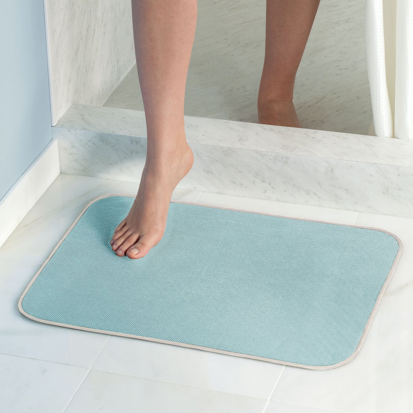 Alfombra de baño azul 24" x 18"