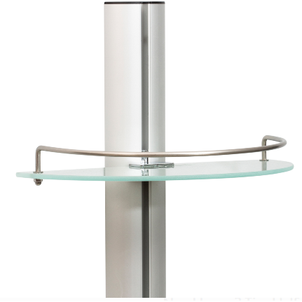 3 Tier Half Moon Glass Shelf