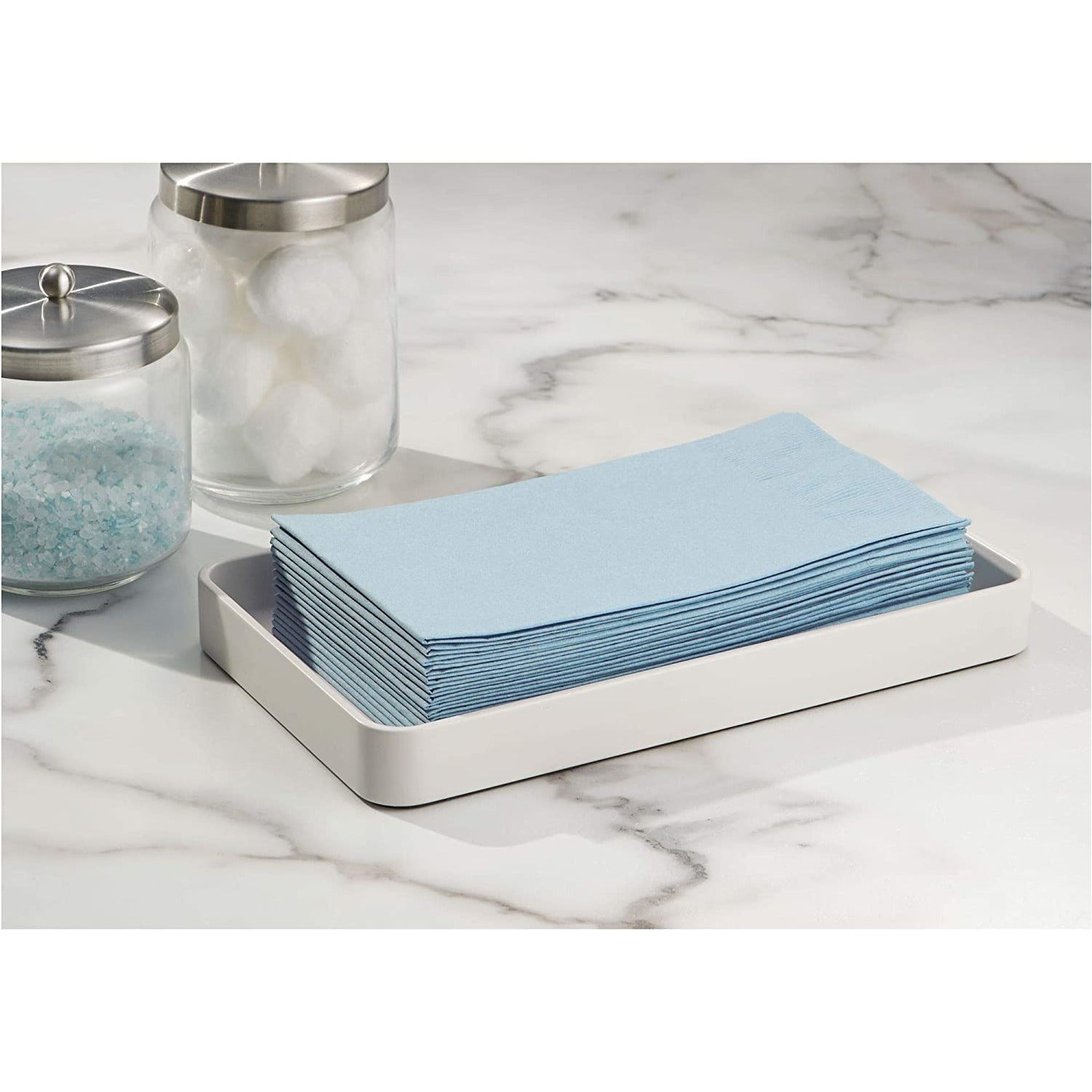 Gia Guest Towel Tray White