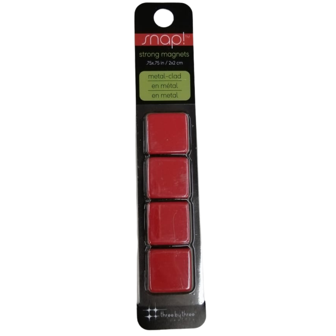 Strong Square Magnets Small Red