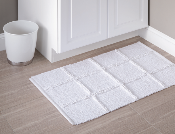 White Grid Rug