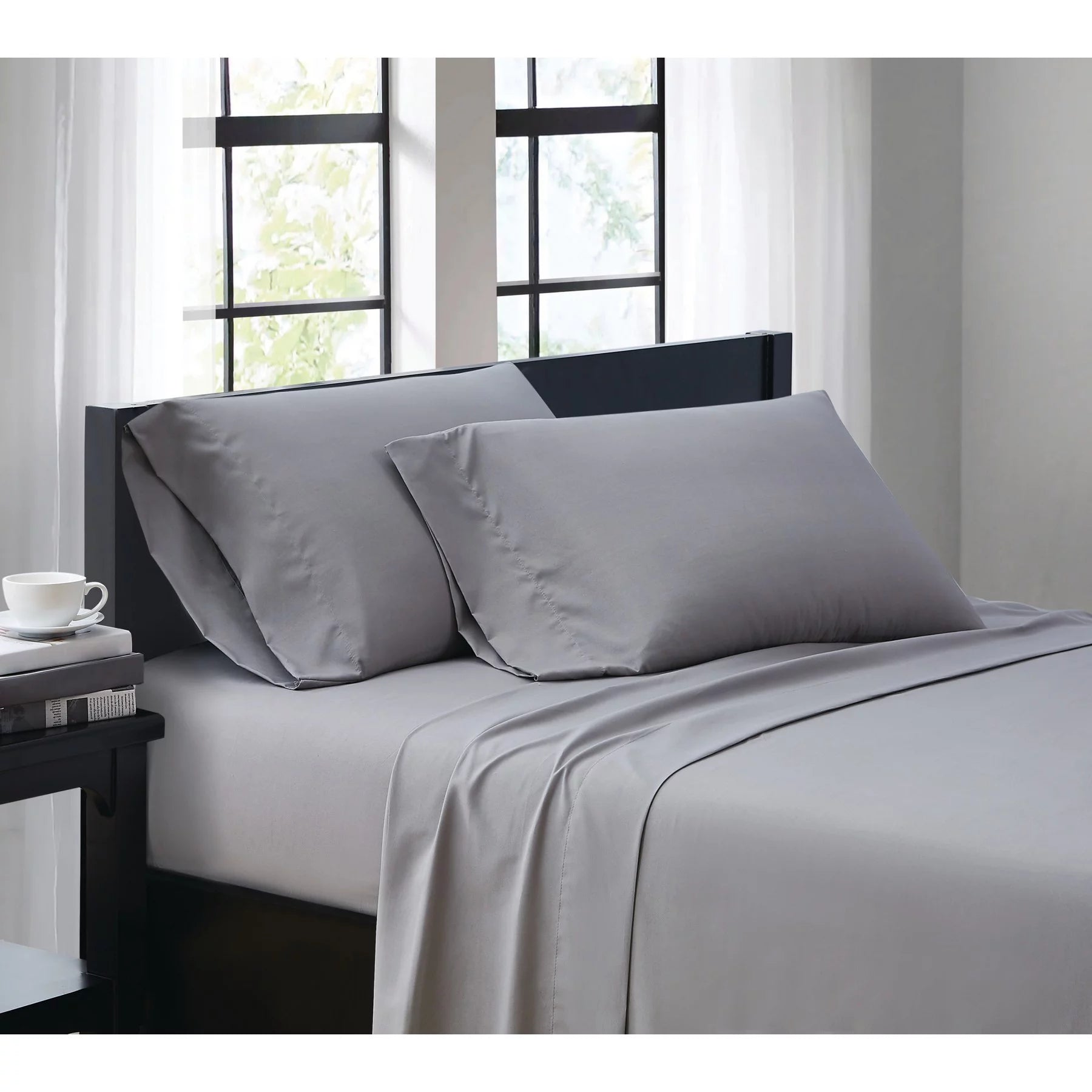 London Loft Leather Path 4PC Sheet Grey