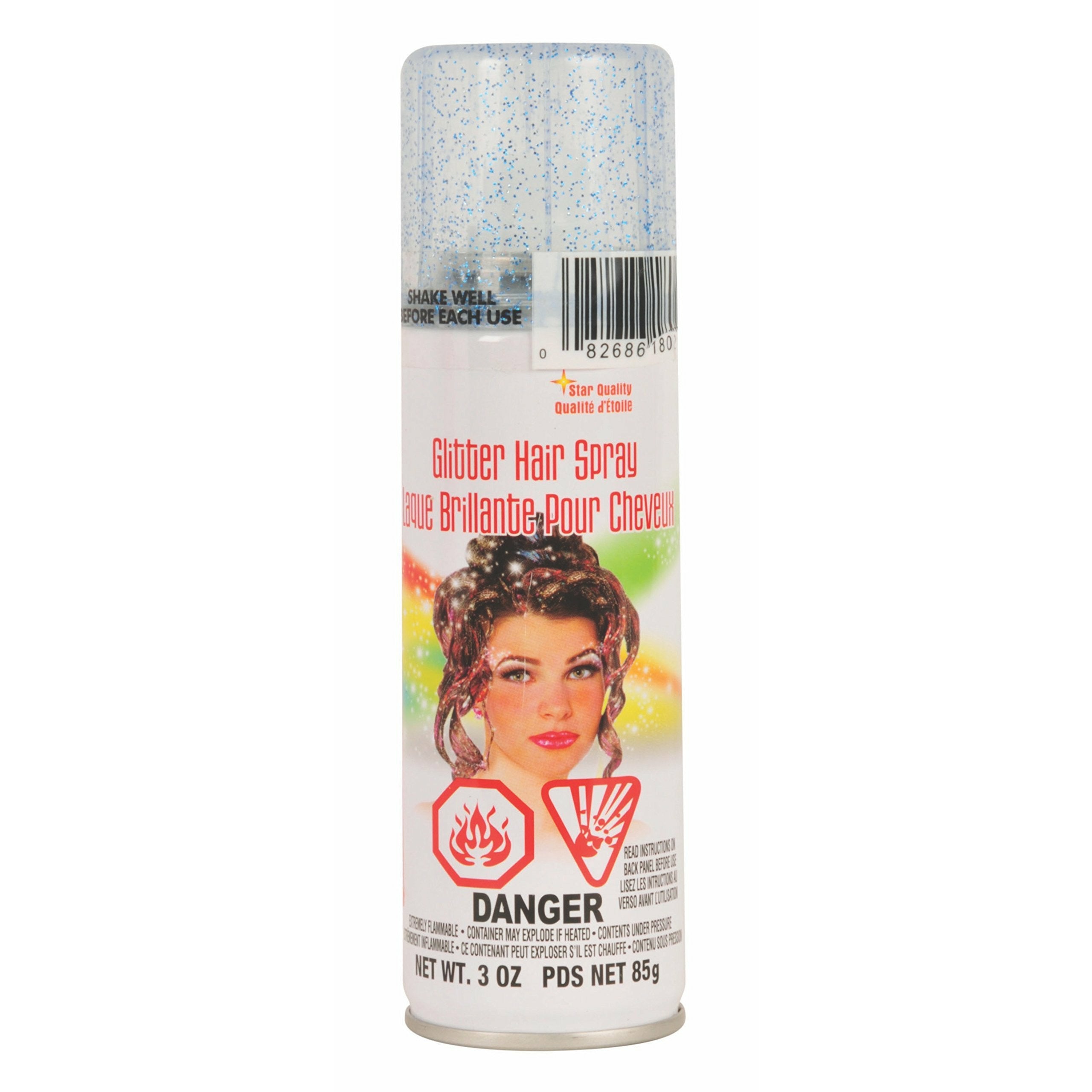 Blue Glitter Hairspray