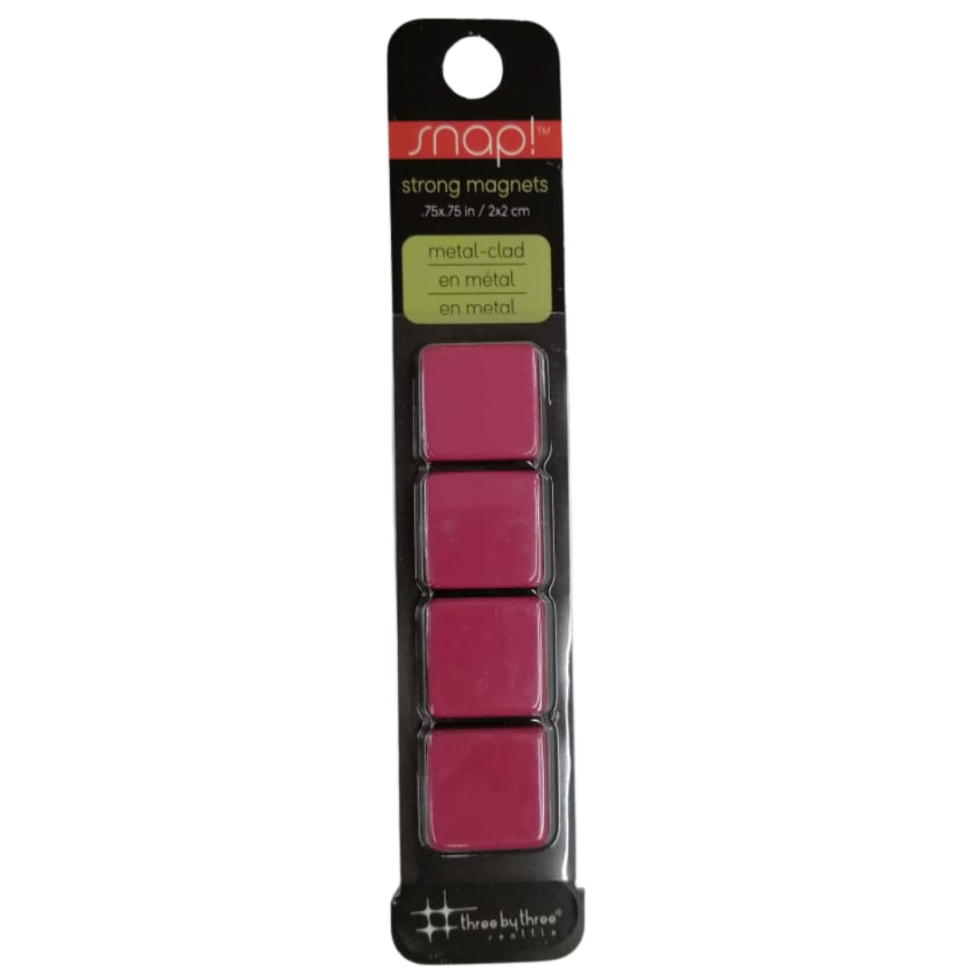 Snap! Strong Square Magnets Small Pink