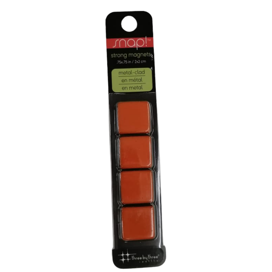 Snap! Strong Square Magnets Small Orange