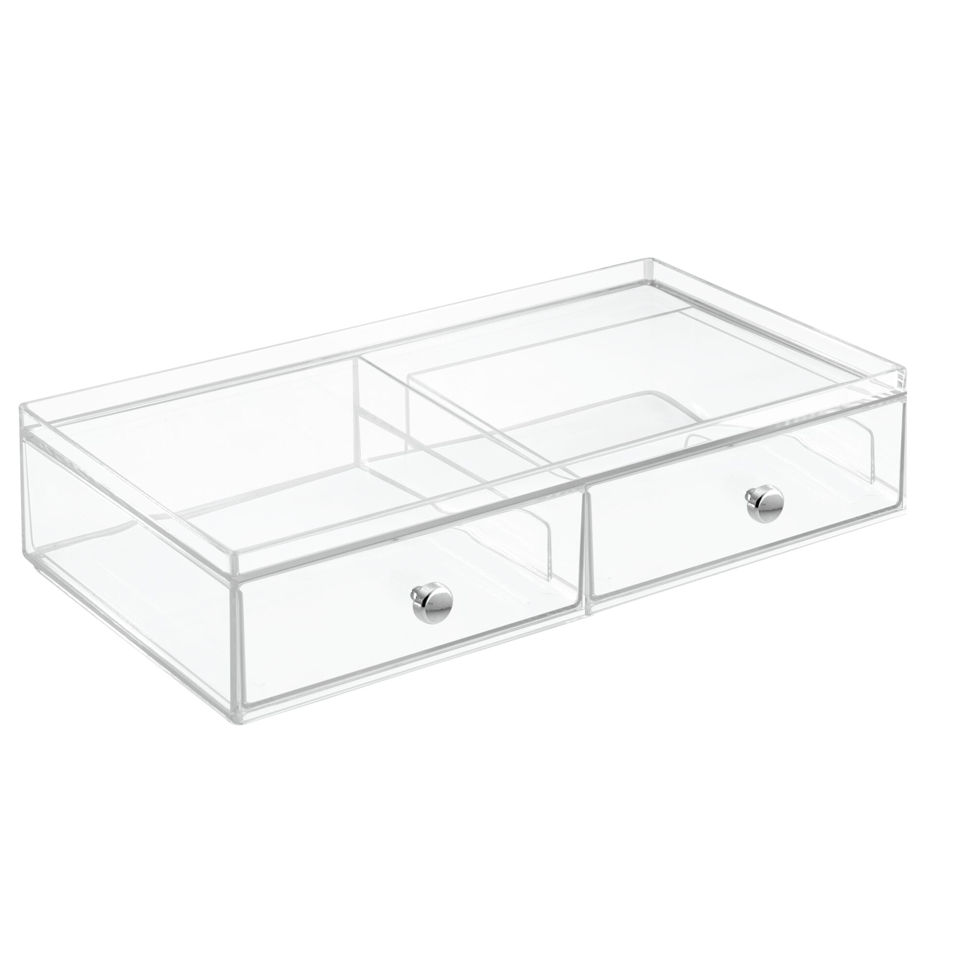 2 Drawers Wide Clear