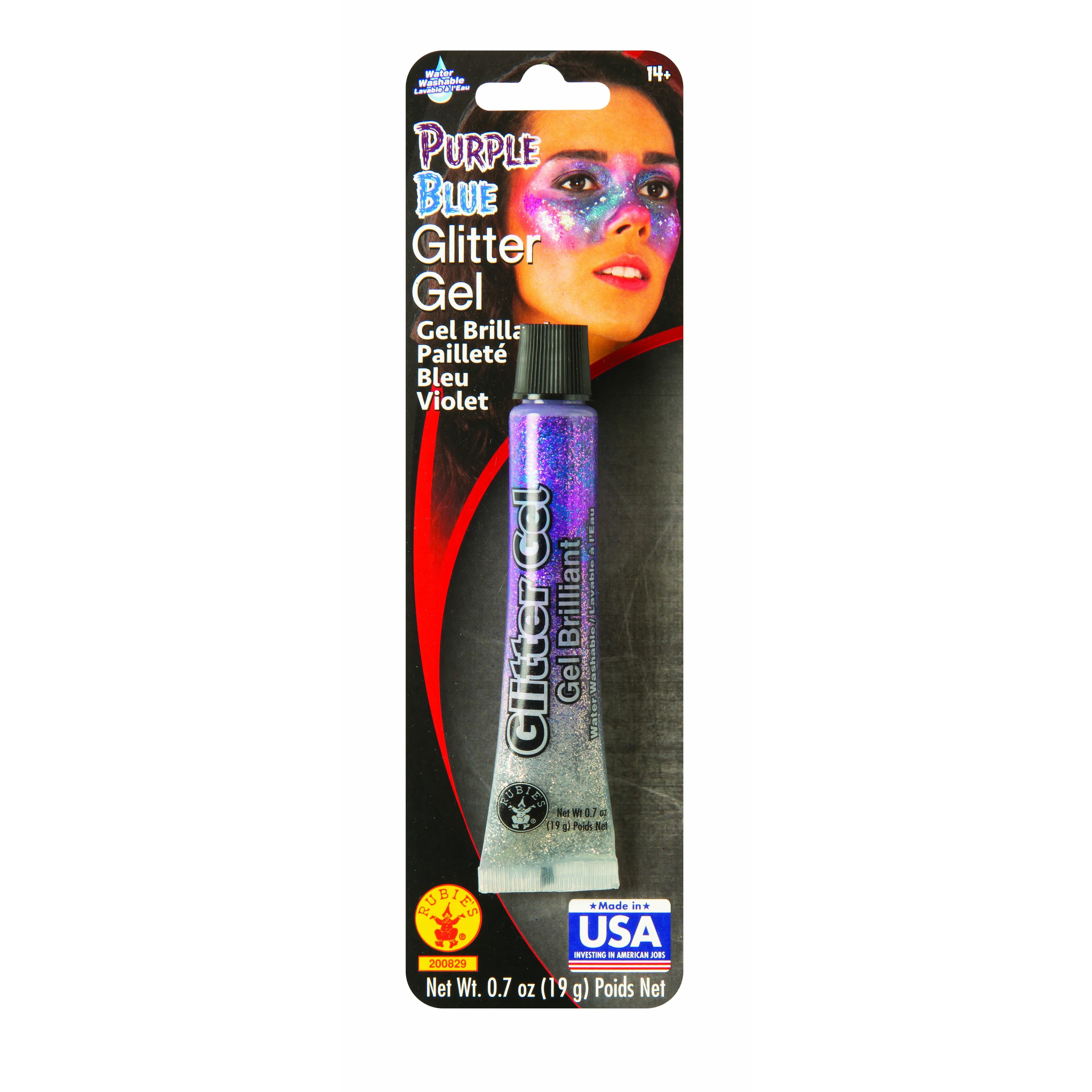 Glitter gel purple silver