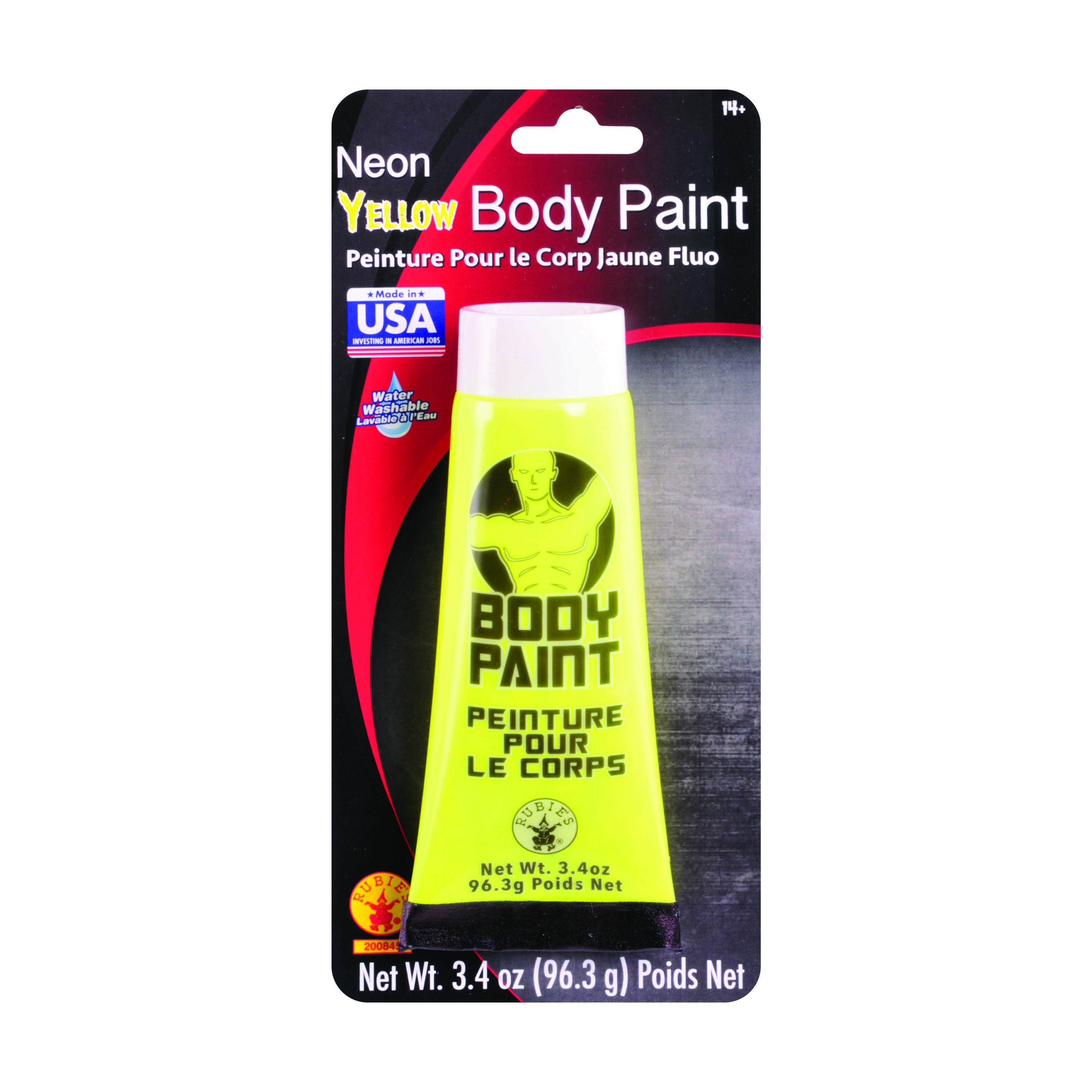 Makeup body paint neon yellow