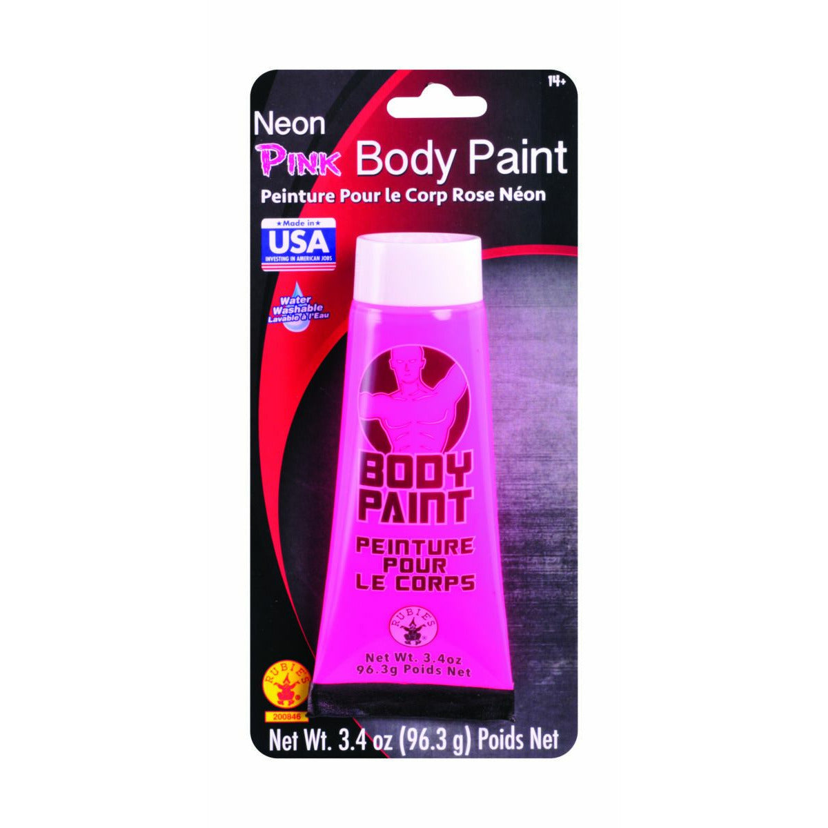 Makeup body paint neon pink