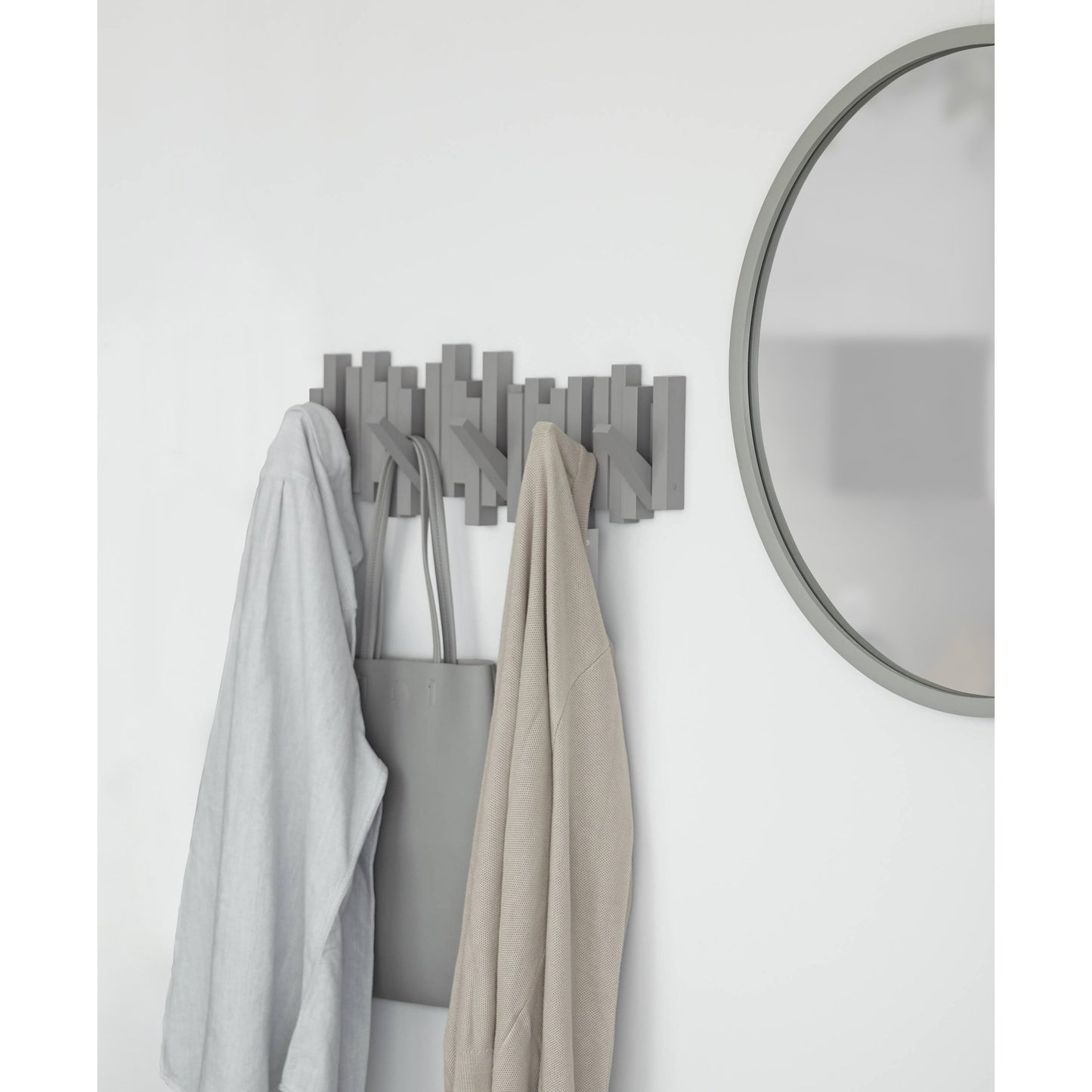 Hub Wall Mirror 24" Grey