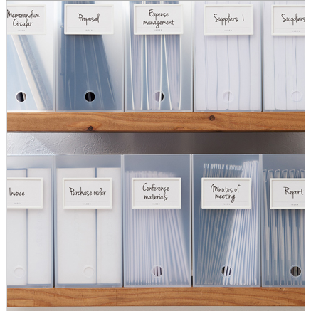 Label Holder M Set of 2 White
